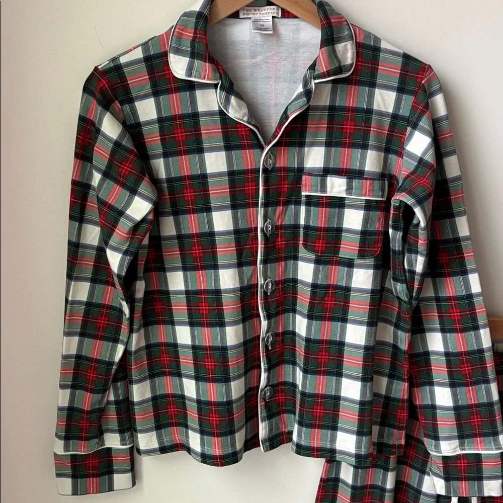 The Beaufort Bonnet Company Pajama Set Aiken Plaid Pima Cotton Holiday Size XS - Picture 5 of 14